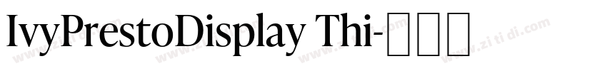 IvyPrestoDisplay Thi字体转换